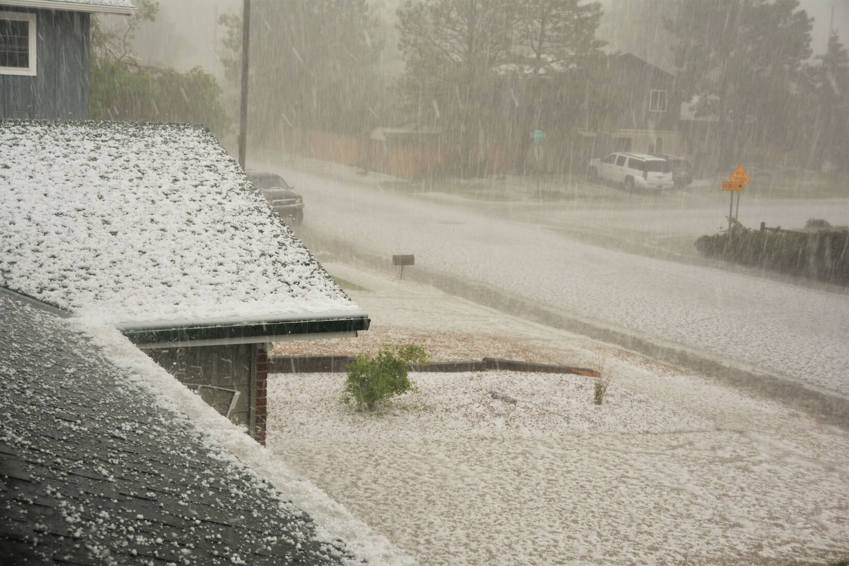 driving in hail storm